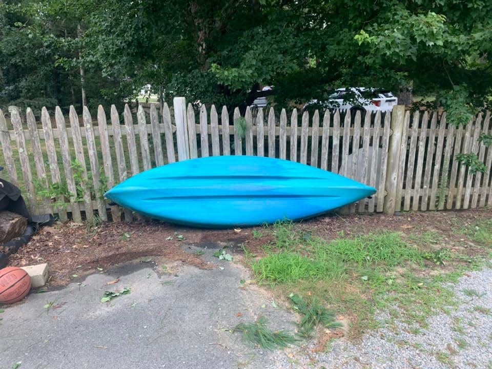 Mattapoisett resident Dennis McIntyre took this photo of his property after a tornado came through the area briefly on Monday, downing trees, powerlines and making many roads impassable.