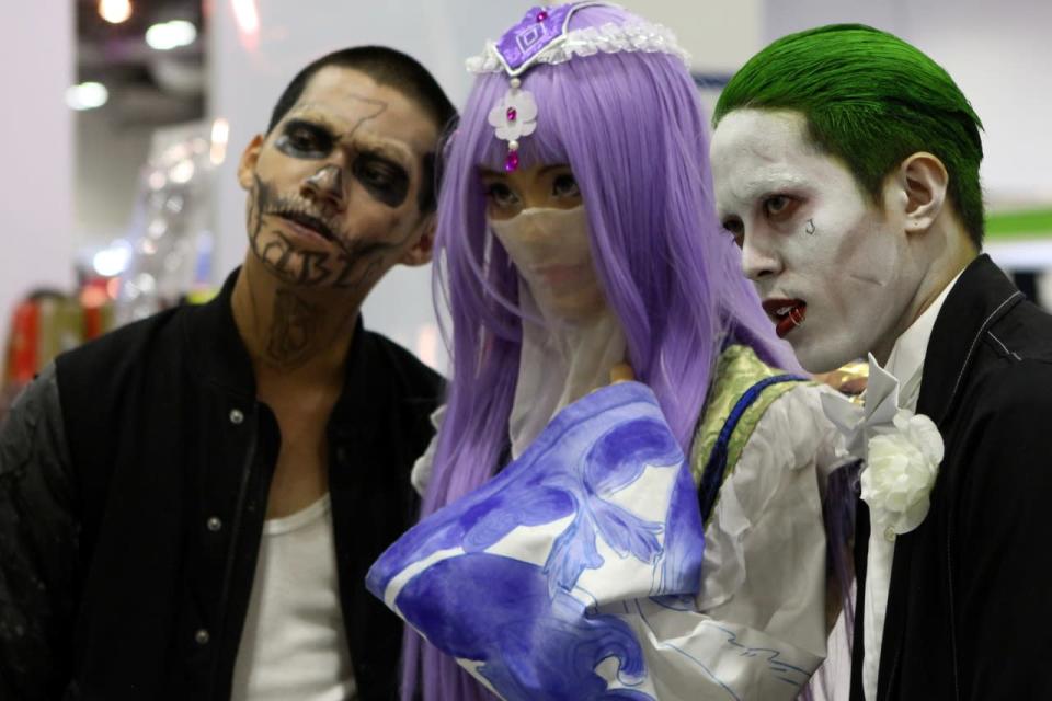 Cosplayers posing for a photo. (Photo: Sharlene Sankaran/ Yahoo Newsroom)