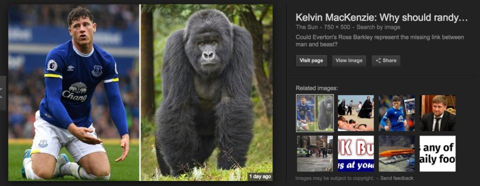 Kelvin MacKenzie gorilla image