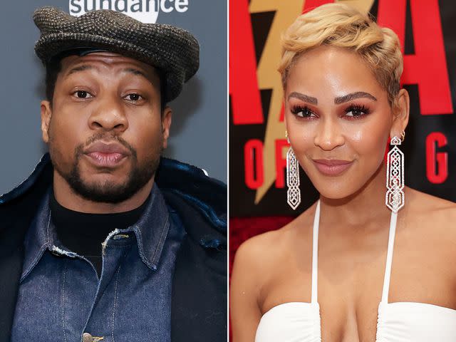 <p>Arturo Holmes/2023 Getty ; Momodu Mansaray/Getty</p> Jonathan Majors and Meagan Good