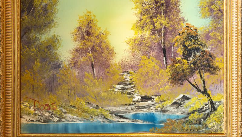 A painting from the first episode of Bob Ross’ “Joy of Painting” television show titled “A Walk in the Woods” is listed for $9.85 million at an upcoming auction.