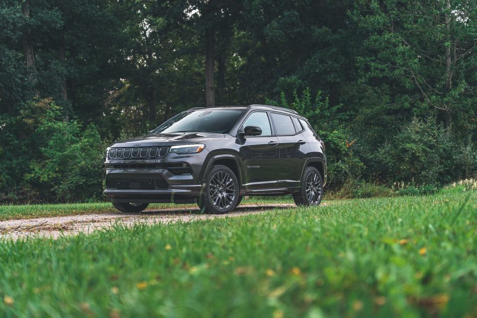 <p>Crossover SUVs aren't typically known for their off-road chops, but the Jeep Compass Trailhawk is an exception. Make no mistake, the off-road-oriented Compass trim is still no <a href="https://www.caranddriver.com/jeep/wrangler" rel="nofollow noopener" target="_blank" data-ylk="slk:Jeep Wrangler;elm:context_link;itc:0;sec:content-canvas" class="link ">Jeep Wrangler</a>, but this small Jeep model, which sits between the <a href="https://www.caranddriver.com/jeep/renegade" rel="nofollow noopener" target="_blank" data-ylk="slk:subcompact Renegade;elm:context_link;itc:0;sec:content-canvas" class="link ">subcompact Renegade</a> and the compact Cherokee, is surprisingly capable off-the-beaten-path—when properly equipped. Jeep reworks the Compass's powertrain line for 2023, too. Gone is the naturally aspirated 177-hp four-cylinder engine of yore and front-wheel-drive drivetrain. Instead, every 2023 Compass model comes standard with a 200-hp turbocharged 2.0-liter four-cylinder engine and all-wheel drive. An eight-speed automatic serves as the middleman between the engine and drive wheels.<br></p><ul><li>Base price: $31,590</li><li>Max. fuel economy (combined/city/highway): 25/22/31 mpg (est.)</li><li>All-wheel drive: Standard</li></ul><p><a class="link " href="https://www.caranddriver.com/jeep/compass/" rel="nofollow noopener" target="_blank" data-ylk="slk:MORE ABOUT THE JEEP COMPASS;elm:context_link;itc:0;sec:content-canvas">MORE ABOUT THE JEEP COMPASS</a></p>