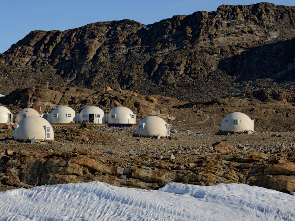 White Desert's Whichaway camp in Antarctica.