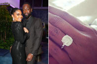 <p>Dwyane Wade got a little help from his kids when he proposed to Gabrielle Union in December 2013. With a ring on her finger, the <i>Bring It On</i> star revealed the details of <a href="https://people.com/celebrity/gabrielle-union-engaged-to-dwyane-wade/" rel="nofollow noopener" target="_blank" data-ylk="slk:their engagement;elm:context_link;itc:0;sec:content-canvas" class="link ">their engagement</a> on <a href="https://abcnews.go.com/Entertainment/gabrielle-union-reveals-sweet-dwyane-wade-proposed/story?id=21450884" rel="nofollow noopener" target="_blank" data-ylk="slk:Good Morning America;elm:context_link;itc:0;sec:content-canvas" class="link "><i>Good Morning America</i></a> the following month. </p> <p>"I was completely surprised," Union said, adding that the pro athlete and <a href="https://people.com/parents/all-about-dwyane-wade-kids/" rel="nofollow noopener" target="_blank" data-ylk="slk:his kids;elm:context_link;itc:0;sec:content-canvas" class="link ">his kids</a>, Zaire, Zaya and Xavier (who are now 15, 21 and 9, respectively), planned it together, "as a family."</p> <p>She recalled how, as far as she knew, the group was simply going to spend the day together. After having brunch, they went to visit their home, which was under construction at the time. While she and Wade were viewing the remodel upstairs, the kids called out to their dad and his soon-to-be fiancé. </p> <p>"Me and D turn around and they're like, 'OK, now!' And they're holding signs that say, '...Will you marry us?'" she explained on the talk show, adding that she was skeptical of the proposal's legitimacy since they would frequently ask her the question. "So I was like, 'Oh, this is embarrassing! Now they've made signs!'" When she turned to share a laugh with her now-husband, he was down on one knee. </p> <p>In addition to Zaire, Zaya and Xavier, whom Wade shares with previous partners, the retired NBA star and Union now share daughter <a href="https://people.com/parents/gabrielle-union-dwyane-wade-welcome-daughter-via-surrogate/" rel="nofollow noopener" target="_blank" data-ylk="slk:Kaavia James;elm:context_link;itc:0;sec:content-canvas" class="link ">Kaavia James</a>, whom they welcomed in 2018.</p>