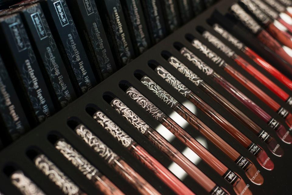 The original Kat Von D Beauty Everlasting Liquid Lipsticks at a Sephora store in 2017.