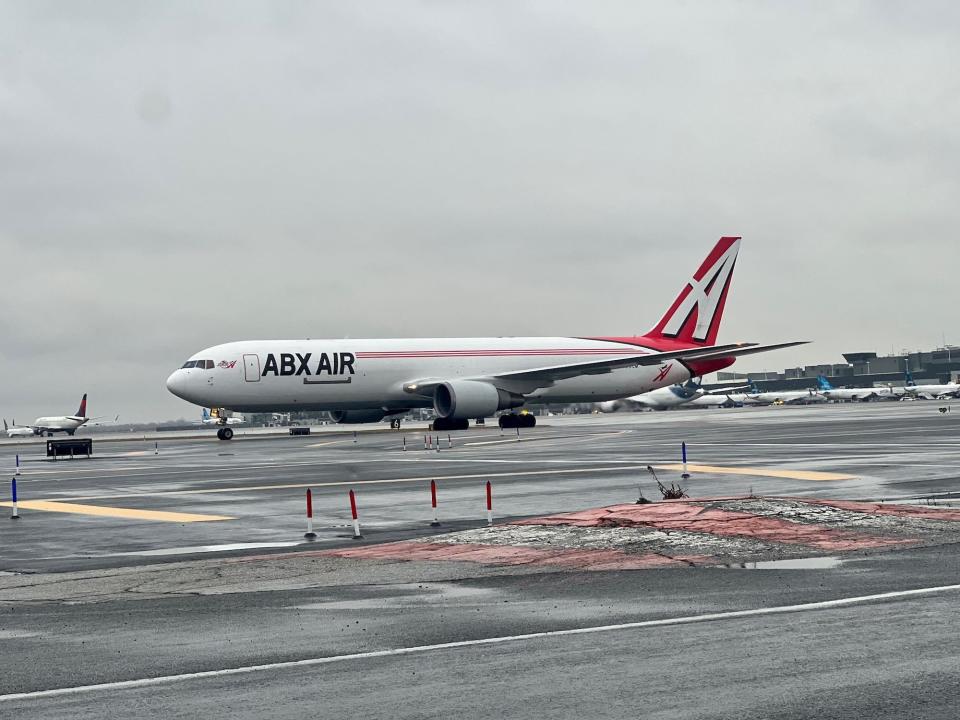 ABX converted Boeing 767-300 freighter tour at New York-JFK airport in January.