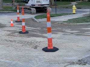 Several roads in Oakwood are closed following a major water main break Sunday morning.