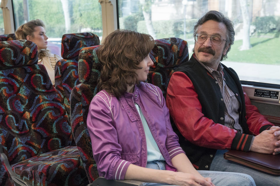 Alison Brie and Marc Maron in "GLOW" on Netflix. (Photo: Erica Parise/Netflix)