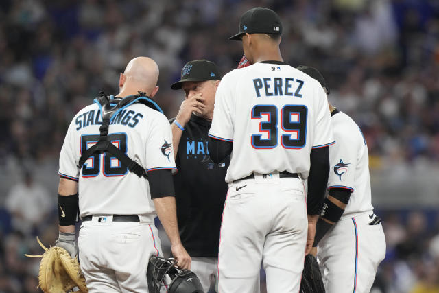 Pitching coach Mel Stottlemyre of the Miami Marlins walks to the dug  News Photo - Getty Images