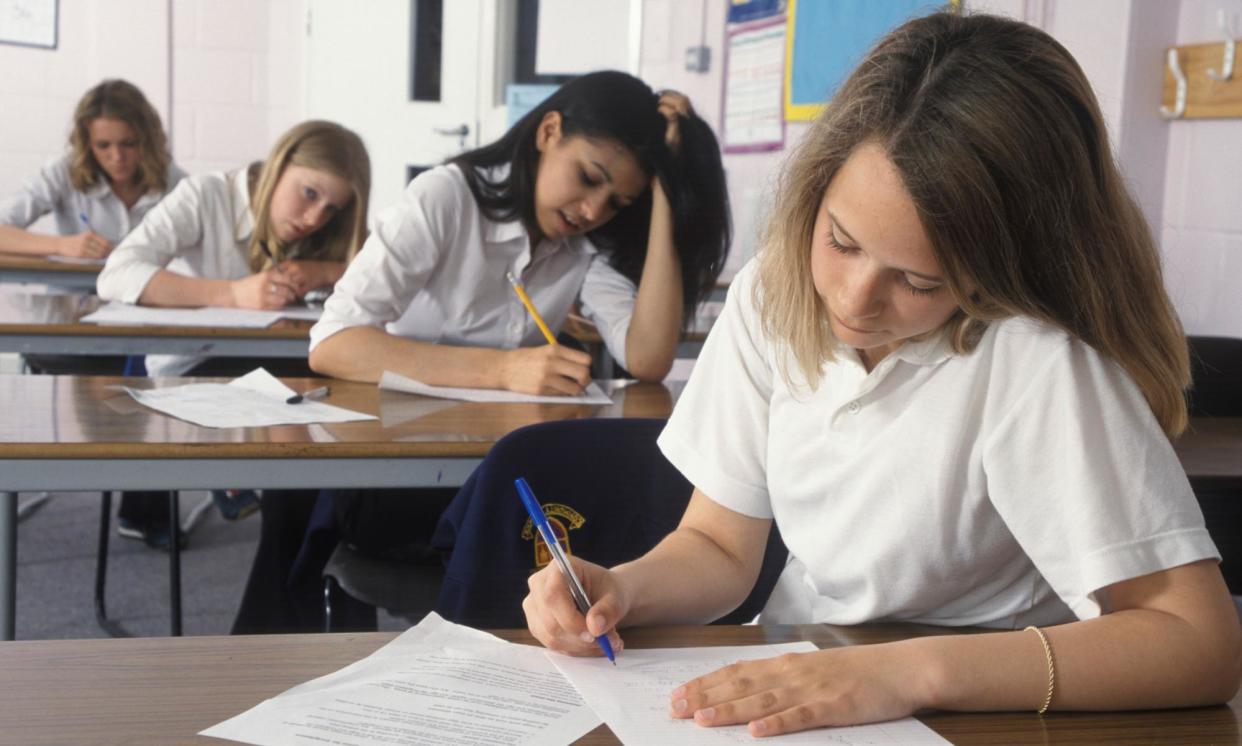 <span>FFT said the difference for girls’ schools was equivalent to a tenth of a grade improvement in each subject at GCSE.</span><span>Photograph: Bubbles Photolibrary/Alamy</span>