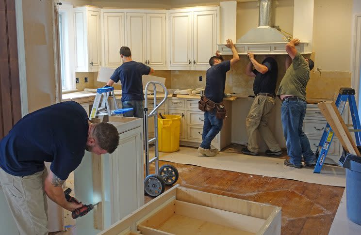 The Renovation Angel crew doesn’t demolish the old kitchen; they recycle it.