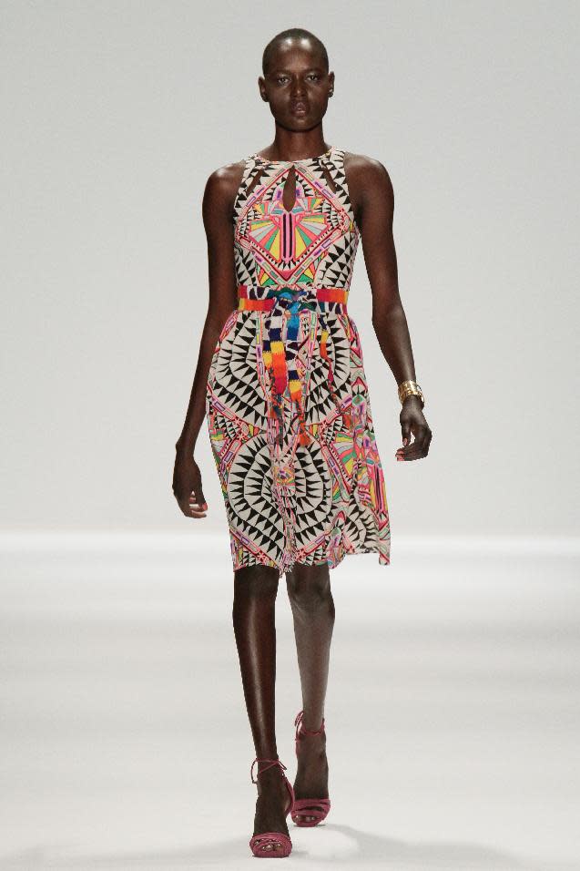 In this Saturday, Sept. 7, 2013, photo, provided by Mara Hoffman, fashion from the Mara Hoffman Spring 2014 collection is modeled during Fashion Week in New York. (AP Photo/Mara Hoffman)