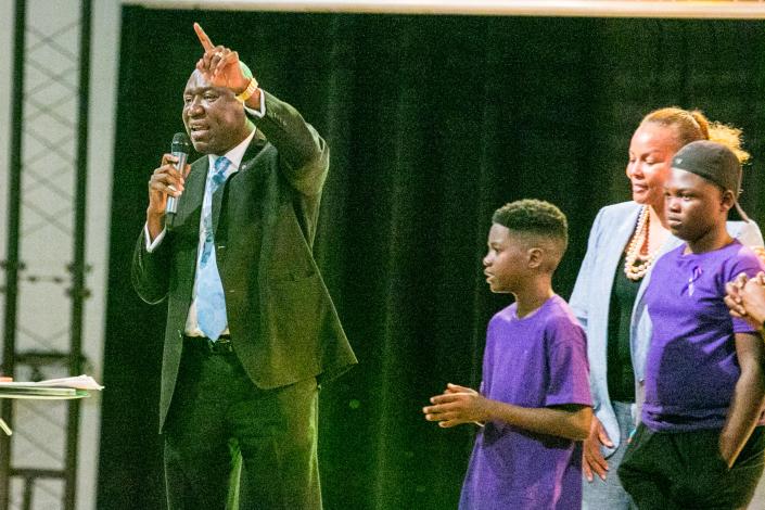 Attorney Ben Crump was among the speakers Saturday at the National Day of Righteous Outrage Justice for Ajike Owens, held at Kingdom Revival Church in Ocala.