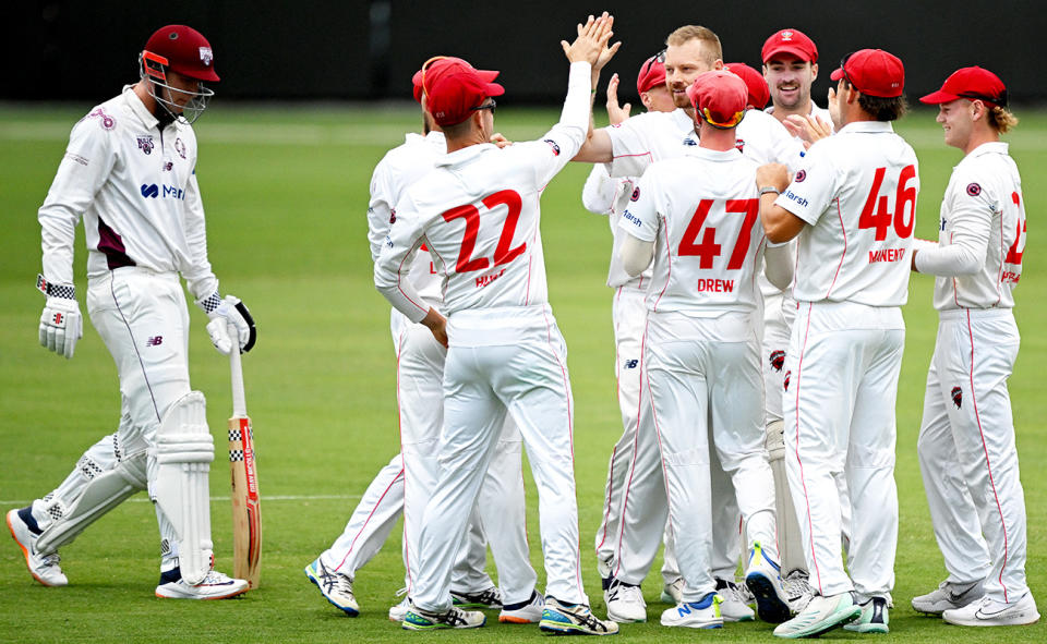 Matt Renshaw, pictured here in the Sheffield Shield.