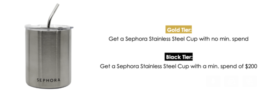 Get a Sephora Stainless Steel cup with a minimum spend. PHOTO: Sephora