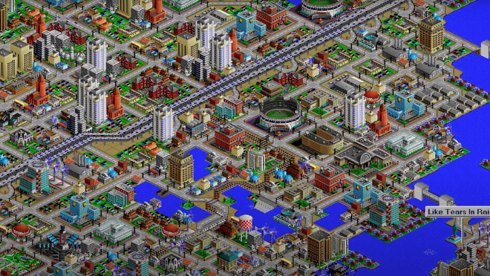 A completed metropolis in SimCity 2000