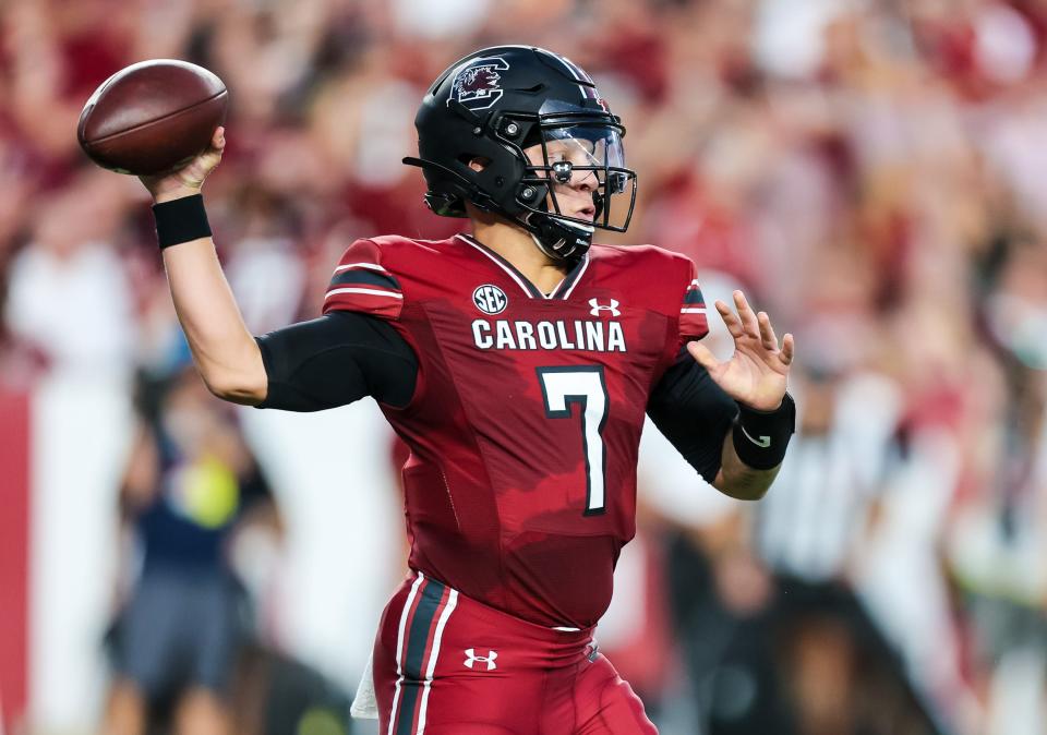 Can Spencer Rattler lead South Carolina to an upset victory over Arkansas in Saturday's Week 2 college football game?