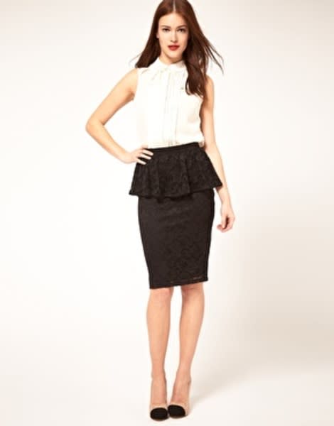 Feeling feminine? Try peplum with lace! 