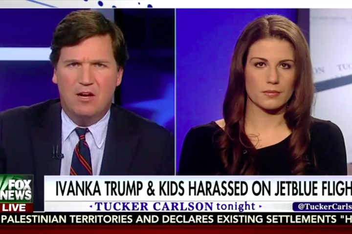  <p>It's shocking stuff, but it turns out young women can be interested in both fashion and politics.</p> <p>The concept seemed to bamboozle Fox News' Tucker Carlson Friday, but luckily, <em>Teen Vogue</em> writer Lauren Duca was there to help.</p> <p>Duca was roundly praised for a recent article on the magazine's website entitled "<a rel="nofollow noopener" href="https://www.teenvogue.com/story/donald-trump-is-gaslighting-america?mbid=social_twitter" target="_blank" data-ylk="slk:Donald Trump Is Gaslighting America;elm:context_link;itc:0;sec:content-canvas" class="link ">Donald Trump Is Gaslighting America</a>." She appeared on Carlson's show ostensibly to discuss <a rel="nofollow noopener" href="https://edition.cnn.com/2016/12/22/politics/ivanka-trump-jared-kushner-flight/" target="_blank" data-ylk="slk:an incident;elm:context_link;itc:0;sec:content-canvas" class="link ">an incident</a> where a man confronted the president-elect's daughter Ivanka Trump on a JetBlue flight, but mostly to school the TV anchor.</p> <div><p>SEE ALSO: <a rel="nofollow noopener" href="https://mashable.com/2016/12/20/obama-bans-arctic-drilling-climate/?utm_campaign=Mash-BD-Synd-Yahoo-Watercooler-Full&utm_cid=Mash-BD-Synd-Yahoo-Watercooler-Full" target="_blank" data-ylk="slk:Obama trumps Trump and permanently bans Arctic drilling ahead of inauguration;elm:context_link;itc:0;sec:content-canvas" class="link ">Obama trumps Trump and permanently bans Arctic drilling ahead of inauguration</a></p></div> <p>While Duca said no one including Ivanka and her children should be forced to endure "confrontation" while flying, she also conveyed the complexity of the woman's position.</p> <p>"She's a powerful, powerful woman who is connected very closely to the president-elect. Not just as his daughter, but in many ways as a business confidante, an advisor," she said.</p> <div><div><blockquote> <p>It's equally inspiring & upsetting to watch <a rel="nofollow noopener" href="https://twitter.com/laurenduca" target="_blank" data-ylk="slk:@laurenduca;elm:context_link;itc:0;sec:content-canvas" class="link ">@laurenduca</a> work through this man's inane sexism. She's an inspiration. <a rel="nofollow noopener" href="https://t.co/7sUzDSienG" target="_blank" data-ylk="slk:https://t.co/7sUzDSienG;elm:context_link;itc:0;sec:content-canvas" class="link ">https://t.co/7sUzDSienG</a></p> <p>— Robyn Kanner (@robynkanner) <a rel="nofollow noopener" href="https://twitter.com/robynkanner/status/812481840862740480" target="_blank" data-ylk="slk:December 24, 2016;elm:context_link;itc:0;sec:content-canvas" class="link ">December 24, 2016</a></p> </blockquote></div></div> <p>Tucker, meanwhile, wanted to ignore all that. Trying to force Duca into a soundbite, he insisted Ivanka was just Trump's daughter. "It's sinister for a daughter to support her father's presidential campaign because you don't like her father?" he asked.</p> <p>"It's sinister for a daughter to capitalise on the power of feminism ... while supporting a candidate who is the most anti-woman candidate this country has seen in decades," Duca replied.</p> <p>Well, yep. Seemingly unable to process the subtlety of that position, Carlson insisted he was just trying to understand Duca while purposefully trying not to understand her — a situation that eventually prompted Duca to just put it out there. </p> <p>"You're actually being a partisan hack who is just attacking me and not even allowing me to speak."</p> <div><div><blockquote> <p>Really, as a Fox morning host who did plenty of goofy spots, Carlson's smugness loses him the exchange w <a rel="nofollow noopener" href="https://twitter.com/laurenduca" target="_blank" data-ylk="slk:@laurenduca;elm:context_link;itc:0;sec:content-canvas" class="link ">@laurenduca</a> <a rel="nofollow noopener" href="https://t.co/5jM3FAqk5W" target="_blank" data-ylk="slk:https://t.co/5jM3FAqk5W;elm:context_link;itc:0;sec:content-canvas" class="link ">https://t.co/5jM3FAqk5W</a></p> <p>— Dave Weigel (@daveweigel) <a rel="nofollow noopener" href="https://twitter.com/daveweigel/status/812484429562122244" target="_blank" data-ylk="slk:December 24, 2016;elm:context_link;itc:0;sec:content-canvas" class="link ">December 24, 2016</a></p> </blockquote></div></div> <p>That's when Carlson decided to get more patronising. </p> <p>Smirking about her role at <em>Teen Vogue</em> and work on celebrity and fashion as well as politics, Carlson pushed Duca off the show with the line, "you should stick to the thigh-high boots. You're better at that." When she responded that he was sexist, he cut her off air completely. </p> <p>Not very classy, but then, classy has <a rel="nofollow noopener" href="https://www.washingtonpost.com/blogs/erik-wemple/wp/2016/12/07/fox-newss-tucker-carlson-has-no-business-lecturing-about-journalism-ethics/?utm_term=.dd539571a67b" target="_blank" data-ylk="slk:never been his brand;elm:context_link;itc:0;sec:content-canvas" class="link ">never been his brand</a>.</p> <div><div><blockquote> <p>It's very interesting that <a rel="nofollow noopener" href="https://twitter.com/TuckerCarlson" target="_blank" data-ylk="slk:@TuckerCarlson;elm:context_link;itc:0;sec:content-canvas" class="link ">@TuckerCarlson</a> started out accusing <a rel="nofollow noopener" href="https://twitter.com/laurenduca" target="_blank" data-ylk="slk:@laurenduca;elm:context_link;itc:0;sec:content-canvas" class="link ">@laurenduca</a> of being sexist then ended up shouting at her to stick to shoes.</p> <p>— Summer Brennan (@summerbrennan) <a rel="nofollow noopener" href="https://twitter.com/summerbrennan/status/812472549816692736" target="_blank" data-ylk="slk:December 24, 2016;elm:context_link;itc:0;sec:content-canvas" class="link ">December 24, 2016</a></p> </blockquote></div></div> <p>(H/T <a rel="nofollow noopener" href="https://slack-redir.net/link?url=http%3A%2F%2Fwww.mediaite.com%2Fonline%2Fteen-vogue-writer-battles-tucker-carlson-youre-actually-being-a-partisan-hack%2F" target="_blank" data-ylk="slk:Mediaite;elm:context_link;itc:0;sec:content-canvas" class="link "><em>Mediaite</em></a>)</p> <div> <h2>BONUS: Gov. Jerry Brown says California will build its 'own damn satellite' under Trump</h2>  </div>