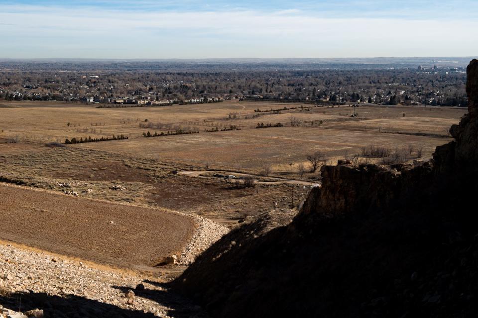 The site where Hughes Stadium once stood is pictured on March 15, 2023, in Fort Collins.