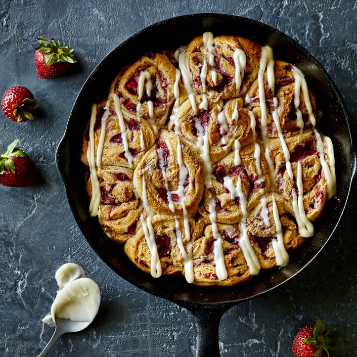 Shortcut Strawberry Cheesecake Sweet Rolls