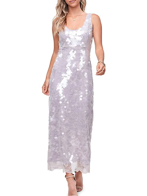 Lets Go Party - Multi Sequin Bandeau Midi Dress – DLSB