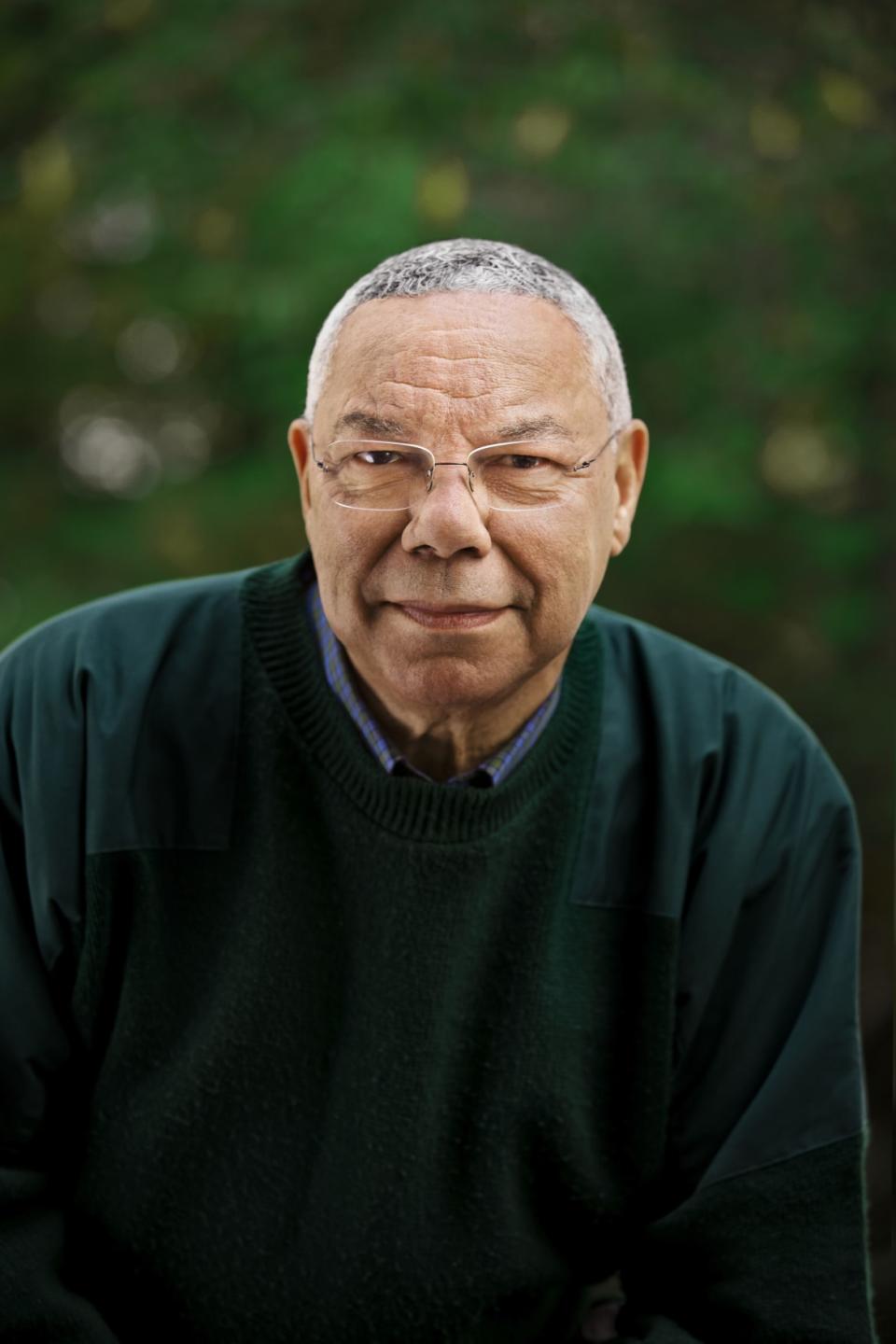 <div class="inline-image__caption"><p>Colin Powell at his home in Virginia. </p></div> <div class="inline-image__credit">Brooks Kraft/Getty</div>