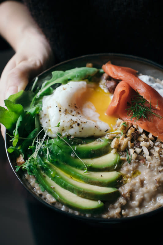 <p>In the Mood For Love</p><p>This savory porridge with miso, salmon and avocado is a good remedy against cold mornings. It is nourishing enough to help you pull yourself through the day without any issues.</p><p><strong>Get the recipe: <a href="https://www.inthemoodforfood.fr/en/savory-porridge-with-miso-salmon-avocado/" rel="nofollow noopener" target="_blank" data-ylk="slk:Savory Porridge With Mison, Salmon & Avocado;elm:context_link;itc:0;sec:content-canvas" class="link ">Savory Porridge With Mison, Salmon & Avocado</a></strong></p>