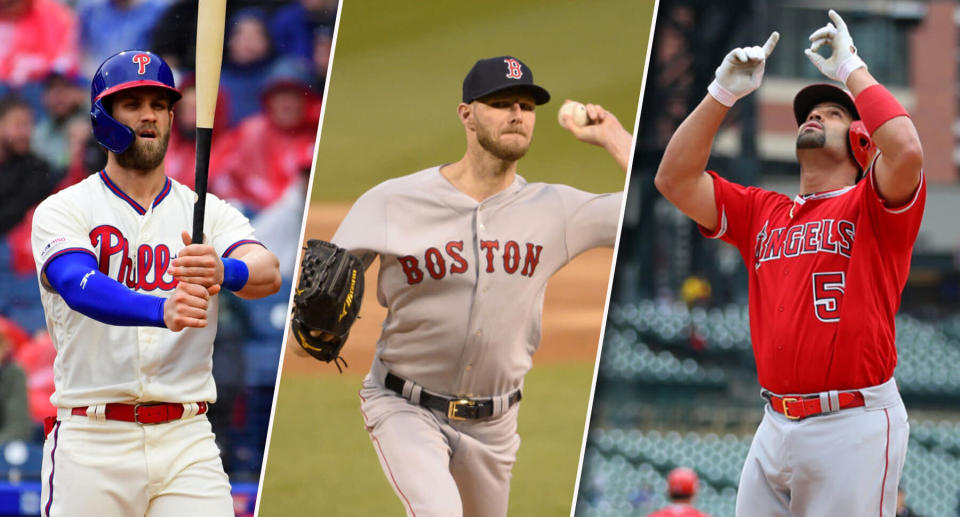 Bryce Harper, Chris Sale, and Albert Pujols