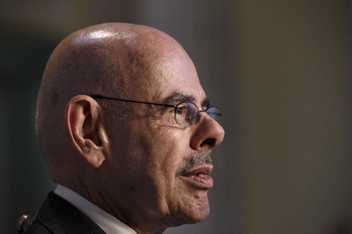 Democratic Rep. Henry Waxman of California, a liberal force on health issues who helped write and enact the 2010 Affordable Care Act, defends President Obama’s health care law during a TV news interview on Capitol Hill in Washington, Wednesday, Feb. 5, 2014. Adding fresh fuel to the political fight over &quot;Obamacare,” Republican lawmakers have seized on a Congressional Budget Office report that predicts nationwide job losses because of the health care program. (AP Photo/J. Scott Applewhite)