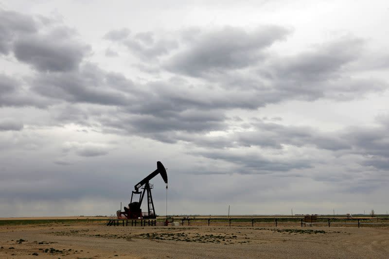 FILE PHOTO: An oil & gas pump jack near Granum