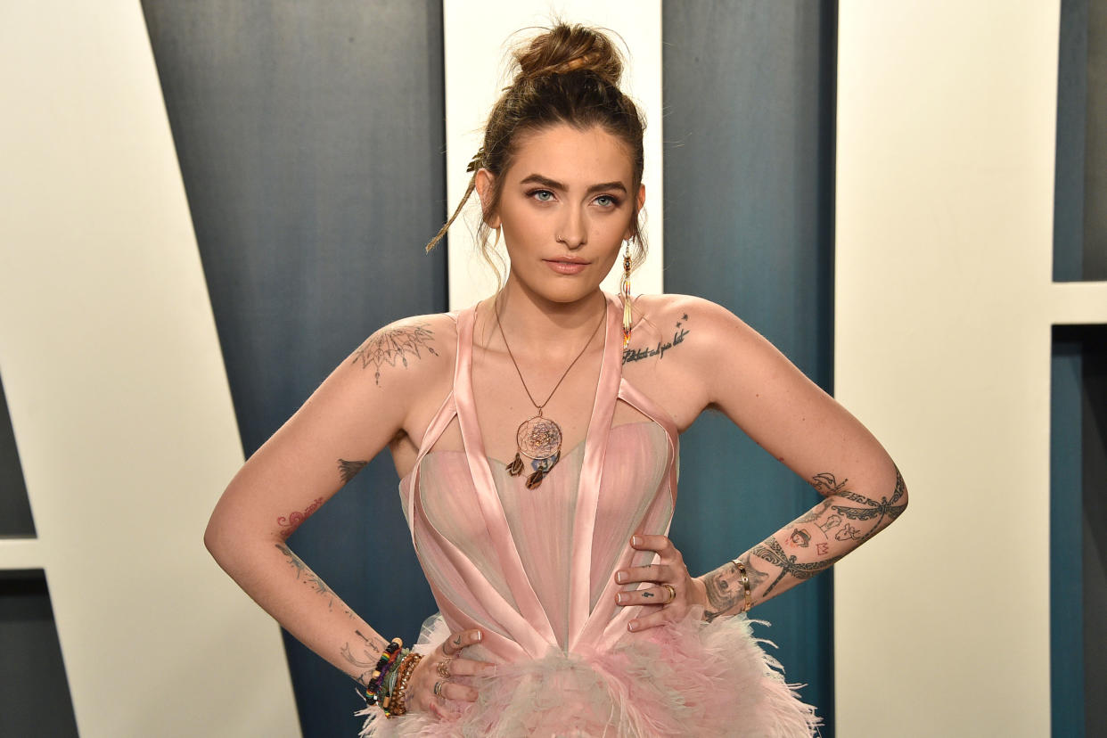 BEVERLY HILLS, CALIFORNIA - FEBRUARY 09: Paris Jackson attends the 2020 Vanity Fair Oscar Party at Wallis Annenberg Center for the Performing Arts on February 09, 2020 in Beverly Hills, California. (Photo by David Crotty/Patrick McMullan via Getty Images)