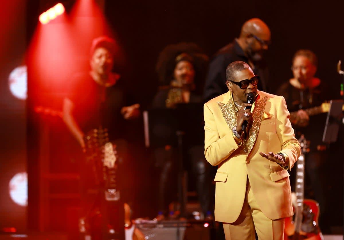 Alexander Morris, pictured performing with the Four Tops, is suing a Michigan hospital after they claimed he was mentally ill when he told them about his celebrity status (Getty Images for The Recording A)