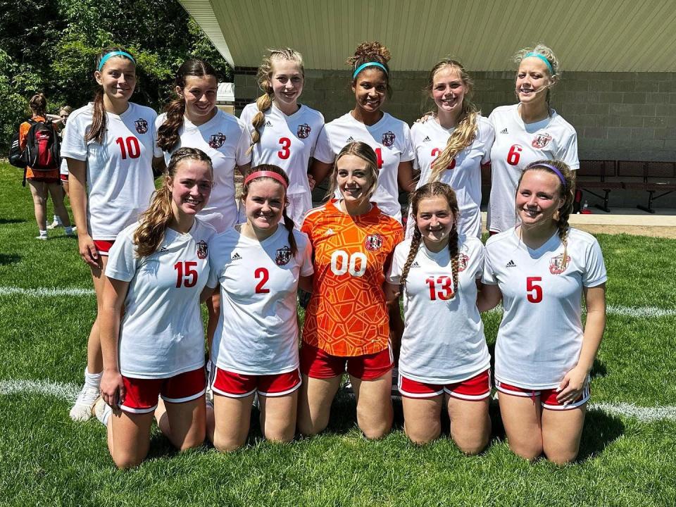 The Pekin High School girls soccer team upset No. 3 seed Moline 3-2 in the IHSA Class 3A Regional semifinals in May.