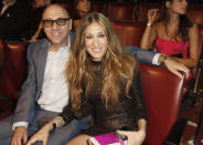 FILE - Actress Sarah Jessica Parker, right, and actor Willie Garson appear at the MTV Movie Awards in Los Angeles on June 1, 2008. Garson, who played Stanford Blatch on TV's “Sex and the City" and its movie sequels, has died, his son announced Tuesday, Sept. 21, 2021. He was 57. (AP Photo/Matt Sayles, File)