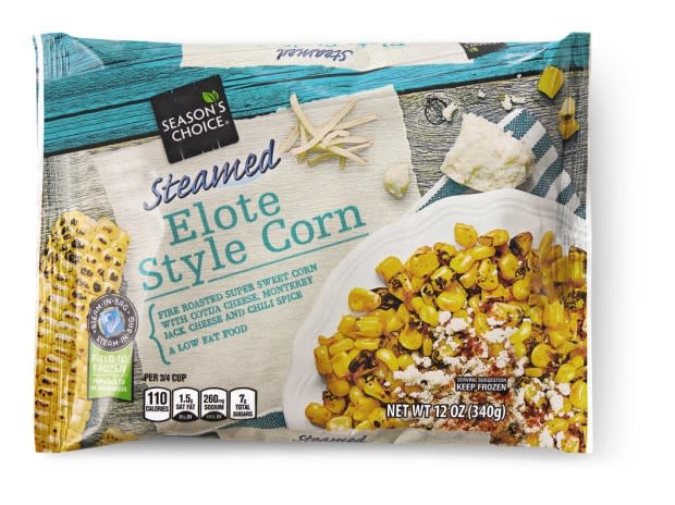 Season's Choice Steamed Elote Style Corn<p>Aldi</p>