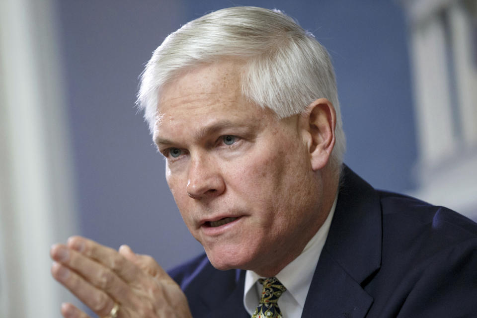 FILE - In this Feb. 2, 2015 file photo, U.S. Rep Pete Sessions, R-Texas, opens a meeting of the House Rules Committee at the Capitol in Washington. Former congressman Sessions of Texas is expected to run again for Congress in 2020 but not in his longtime Dallas district that Democrats flipped last year. A former aide to Sessions didn’t return a message seeking comment Tuesday night, Oct. 1, 2019. (AP Photo/J. Scott Applewhite, File)