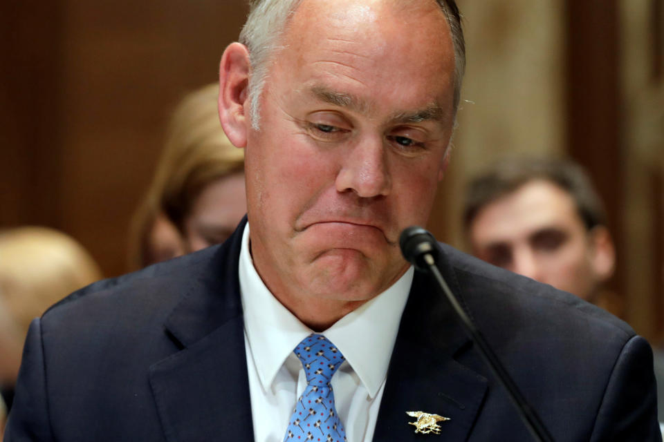 Interior Secretary Ryan Zinke&nbsp;has faced at least 18 formal investigations since joining the administration in March of last year. (Photo: Yuri Gripas / Reuters)