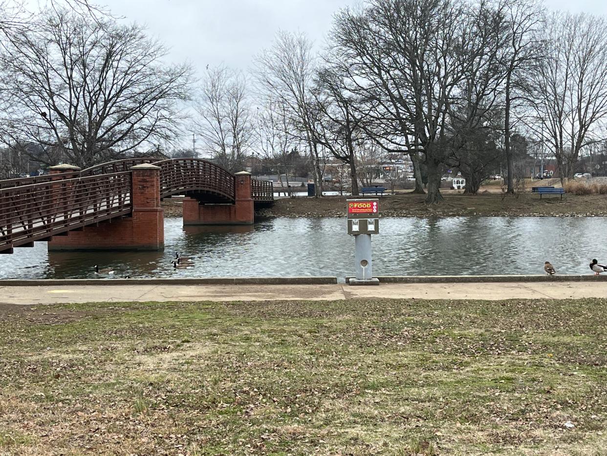 The bridge over Old Hickory Lake at Memorial Park in Hendersonville.