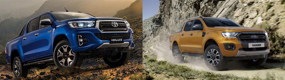 圖／Toyota Hilux 2.8與Ford Ranger 2.0 Bi-Turbo Wildtrak經典皮卡對決。