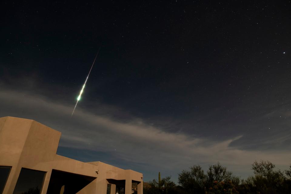 Amateur astronomer Eliot Herman captured this image of a Taurid meteor fireball on Nov. 5, 2022 in Tucson, Arizona.