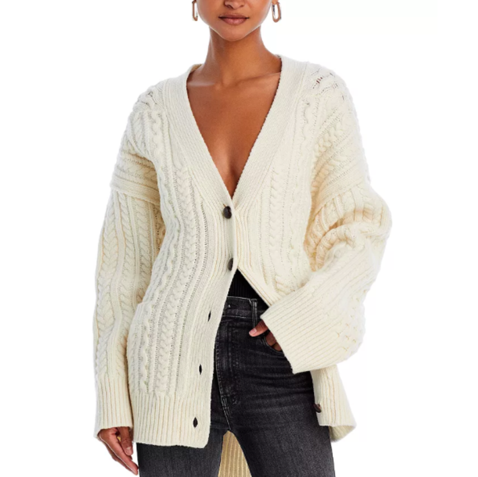 <p><a href="https://www.bloomingdales.com/shop/product/re-done-oversized-cable-knit-wool-cardigan?ID=4817654" rel="nofollow noopener" target="_blank" data-ylk="slk:Shop Now;elm:context_link;itc:0;sec:content-canvas" class="link ">Shop Now</a></p><p>Oversized Cable Knit Wool Cardigan</p><p>bloomingdales.com</p><p>$455.00</p><span class="copyright">bloomingdales.com</span>