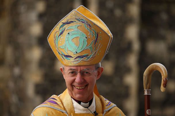 PHOTO: Justin Welby, the Archbishop Of Canterbury arrives to deliver his Easter Sermon at Canterbury Cathedral, Apr. 17, 2022, in Canterbury, England. (Hollie Adams/Getty Images)