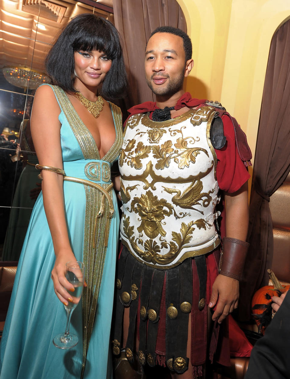 Chrissy Teigen and John Legend as Cleopatra and a gladiator. 