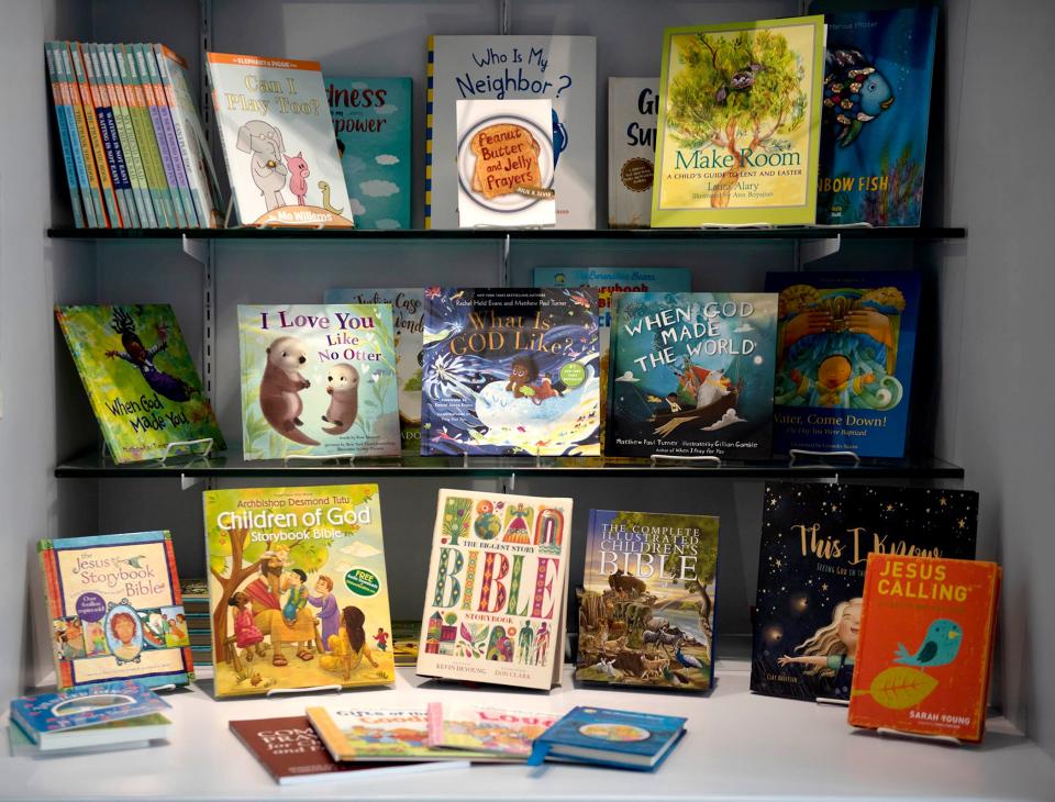 A selection of the children's books for sale at The Bethesda Bookshop.