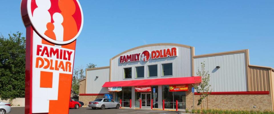 FRESNO, UNITED STATES - APRIL 12, 2014: Family Dollar store in Fresno, California. Family Dollar is a discount retailer with more than 8,000 locations in the US.