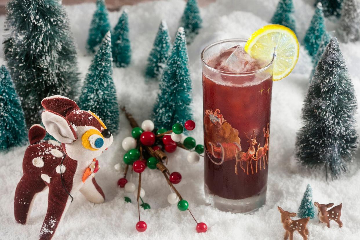 Miracle on Main's "On Dasher" combines bourbon, mezcal, sweet vermouth, spiced hibiscus, Burlesque Bitters and lemon.