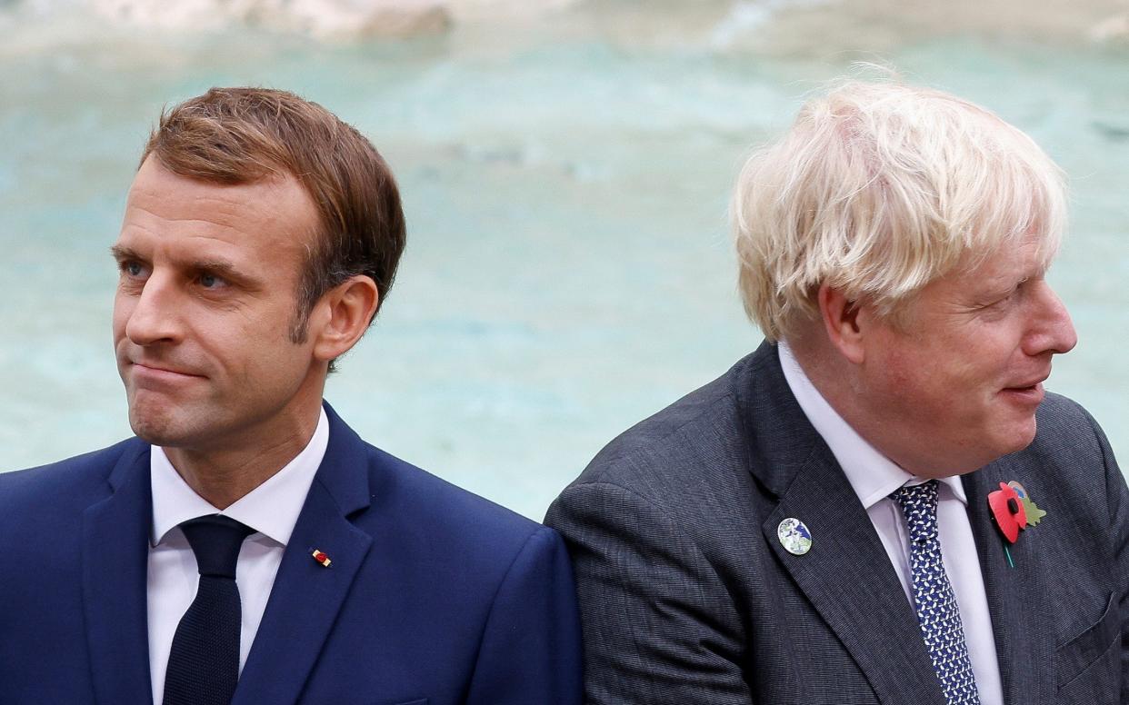 Emmanuel Macron and Boris Johnson have endured a rocky relationship as of late - Reuters/Guglielmo Mangiapane