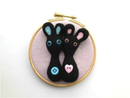 Felt Bunny Rabbit Couple