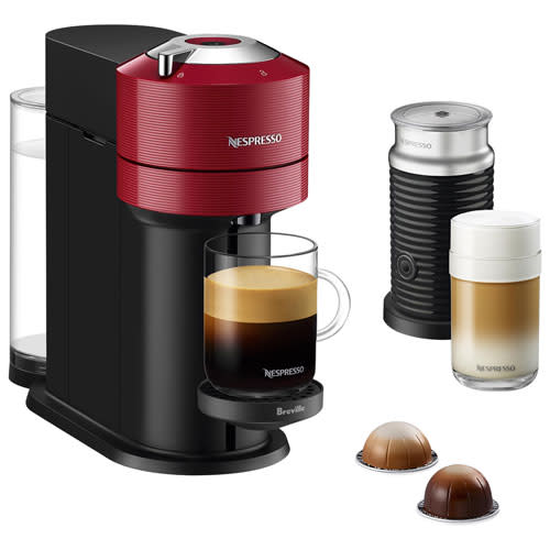 Nespresso Vertuo Next Coffee & Espresso Machine by Breville with Aeroccino Milk Frother (Photo via Best Buy Canada)